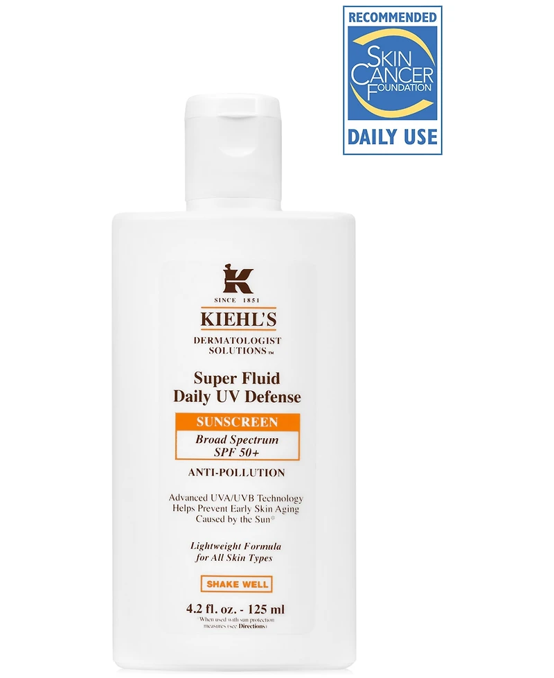 Kiehl's Since 1851 Dermatologist Solutions Super Fluid Daily Uv Defense, 4.2 oz.