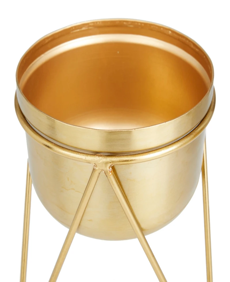 CosmoLiving Metal Planter with Removable Stand Set of 2