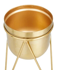 CosmoLiving Metal Planter with Removable Stand Set of 2