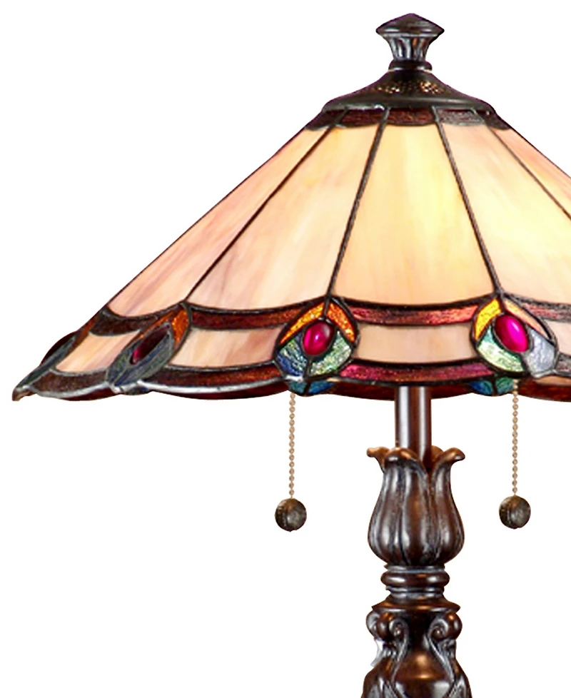 Dale Tiffany Aldridge Peacock Table Lamp
