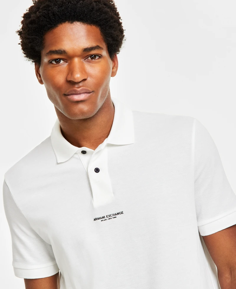 A|X Armani Exchange Men's 91 Short-Sleeve Polo Shirt