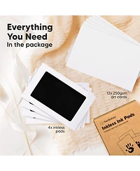 KeaBabies 4pk Inkless Ink Pad for Baby Hand and Footprint Kit, Clean Touch Dog Paw