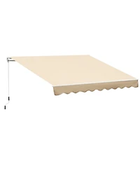 Outsunny 13' x 8' Manual Retractable Awning Sunshade Shelter