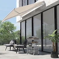 Outsunny 13' x 8' Manual Retractable Awning Sunshade Shelter