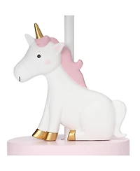 Bedtime Originals Rainbow Unicorn Pink/White Nursery Lamp with Shade & Bulb