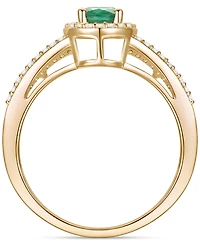 Ruby (1-3/4 ct. t.w.) and Diamond (1/4 Ring 14k White Gold (Also Emerald Sapphire)