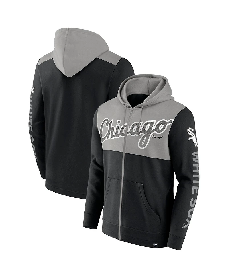 Men's Fanatics Black Chicago White Sox Walk Off Fleece Full-Zip Hoodie