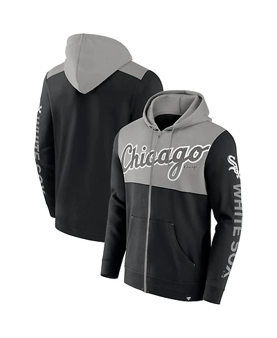 Men's Fanatics Black Chicago White Sox Walk Off Fleece Full-Zip Hoodie