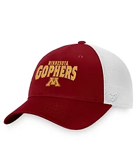 Men's Top of the World Maroon, White Minnesota Golden Gophers Breakout Trucker Snapback Hat