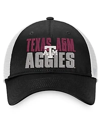 Men's Top of the World Black, White Texas A&M Aggies Stockpile Trucker Snapback Hat