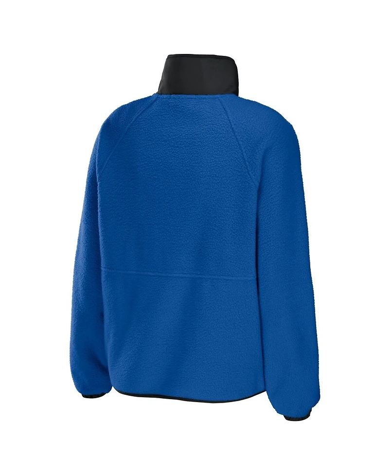 Women's Wear by Erin Andrews Royal Indianapolis Colts Polar Fleece Raglan Full-Snap Jacket