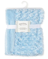 Tendertyme Baby Boys Curly Plush Blanket With Nunu, 2 Piece Set