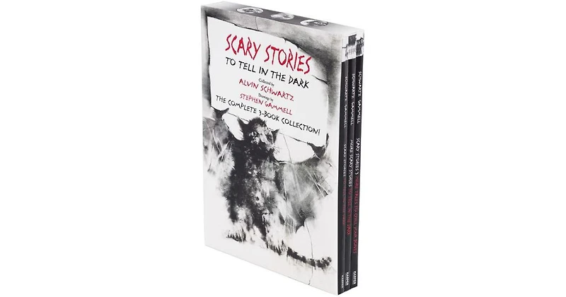 Scary Stories Paperback Box Set- The Complete 3-Book Collection with Classic Art by Stephen Gammell by Alvin Schwartz