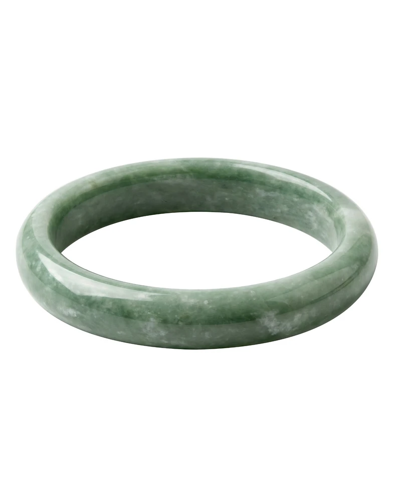 Tennis — Opaque green jade bangle