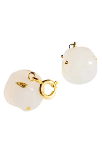 seree Bunny — Jade stone charm earrings