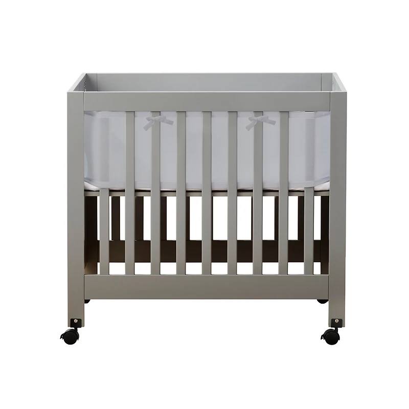 BreathableBaby Breathable Mesh Liner for Mini Cribs, Classic 3mm (Size 4M Covers 4 Sides, Cribs Only)