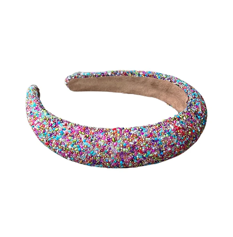 Women's Traditional Headband - Rainbow Dots