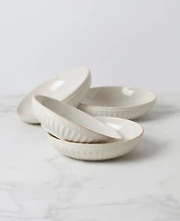 Lenox French Perle Groove Pasta Bowls, Set Of 4