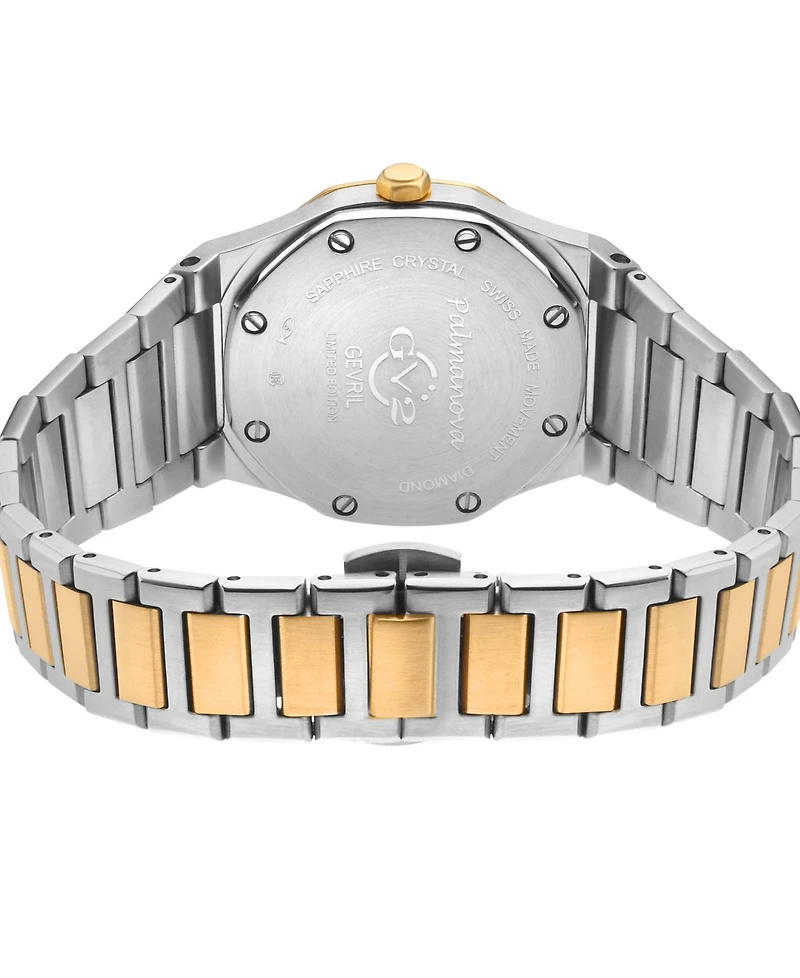 GV2 by Gevril Women's Palmanova Swiss Quartz Two-Tone Stainless Steel Watch 33mm