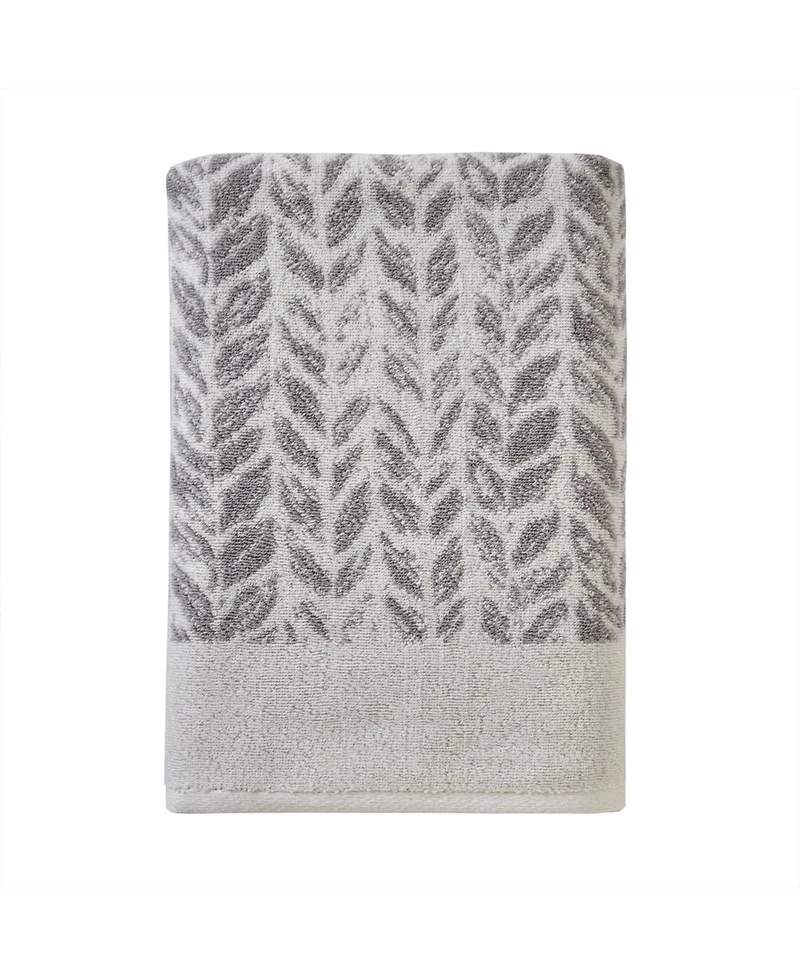 Skl Home Distressed Leaves Turkish Cotton Bath Towel, 54" x 28"