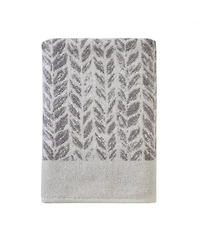 Skl Home Distressed Leaves Turkish Cotton Bath Towel, 54" x 28"