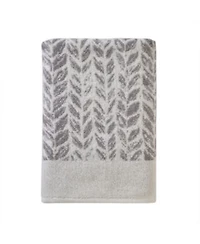 Skl Home Distressed Leaves Turkish Cotton Towel