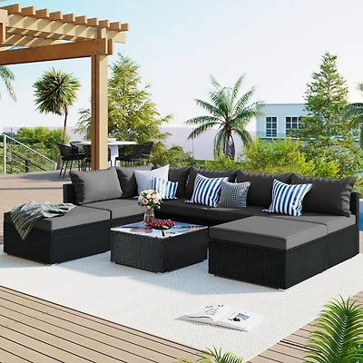 Streamdale 8-Piece Wicker Patio Sofa Set