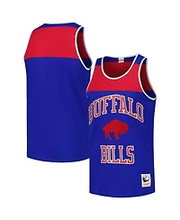 Men's Mitchell & Ness Royal, Red Buffalo Bills Heritage Colorblock Tank Top