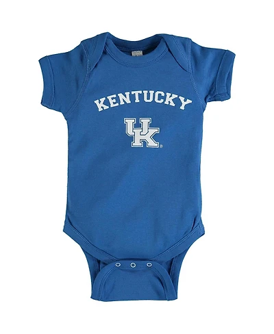 Newborn and Infant Boys Girls Royal Kentucky Wildcats Arch & Logo Bodysuit