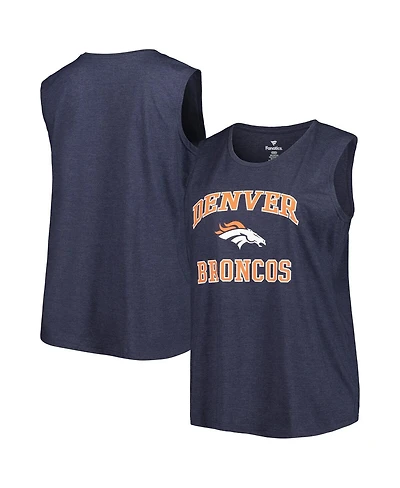 Women's Fanatics Navy Denver Broncos Plus Size Tank Top