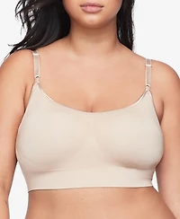 Warners Easy Does It Dig-Free Comfort Band with Seamless Stretch Wireless Lightly Lined Convertible Comfort Bra RM0911A