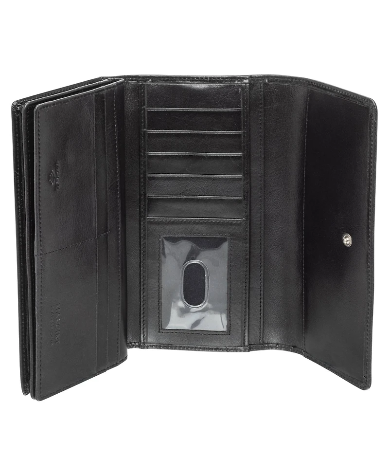 Mancini South Beach Rfid Secure Quadruple Fold Wallet
