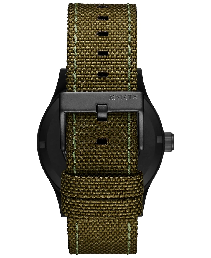 Mvmt Men's Field Automatic Green Canvas Strap Watch 42mm