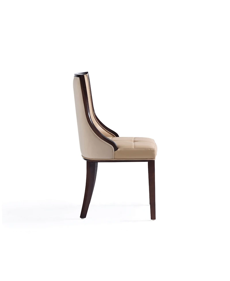 Manhattan Comfort Fifth Avenue 2-Piece Leatherette Upholstered Dining Chair Set