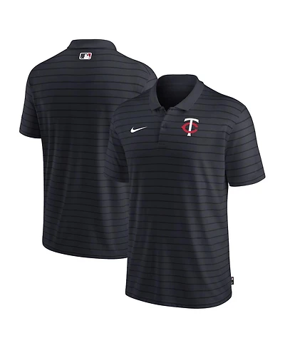 Men's Nike Minnesota Twins Navy Authentic Collection Victory Striped Performance Polo Shirt