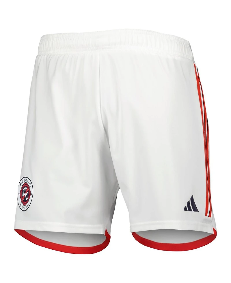 Men's adidas White New England Revolution 2023 Away Aeroready Authentic Shorts