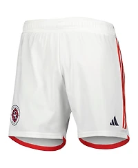 Men's adidas White New England Revolution 2023 Away Aeroready Authentic Shorts
