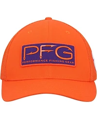 Men's Columbia Orange Clemson Tigers Pfg Hooks Flex Hat