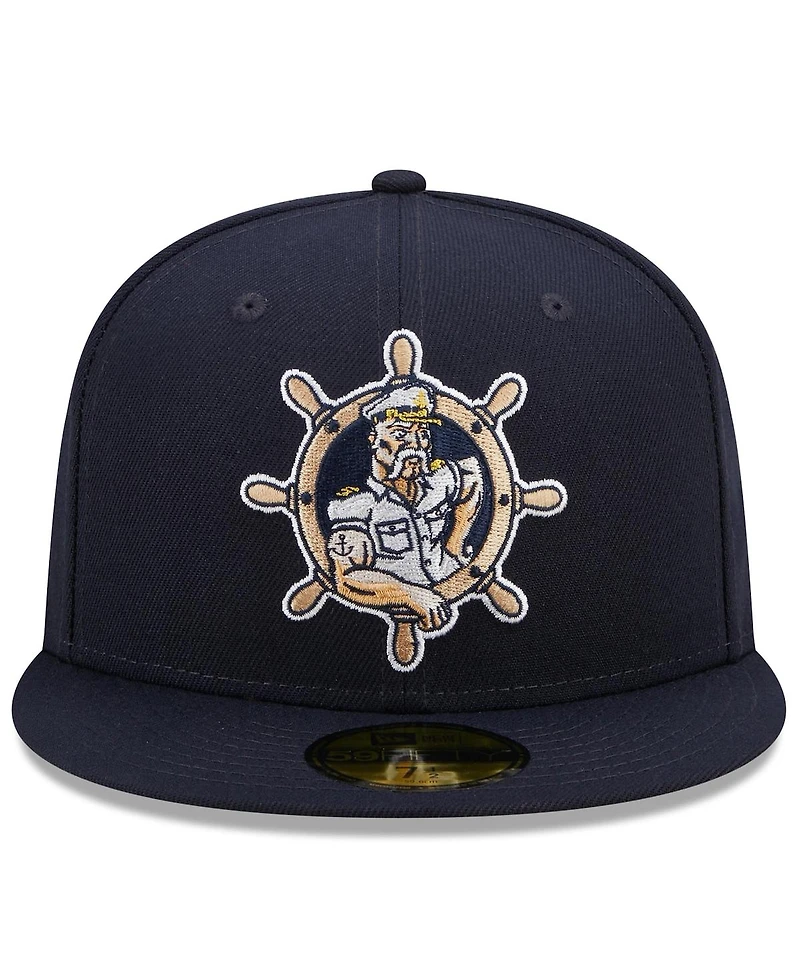 Men's New Era Navy Lake County Captains Marvel x Minor League 59FIFTY Fitted Hat