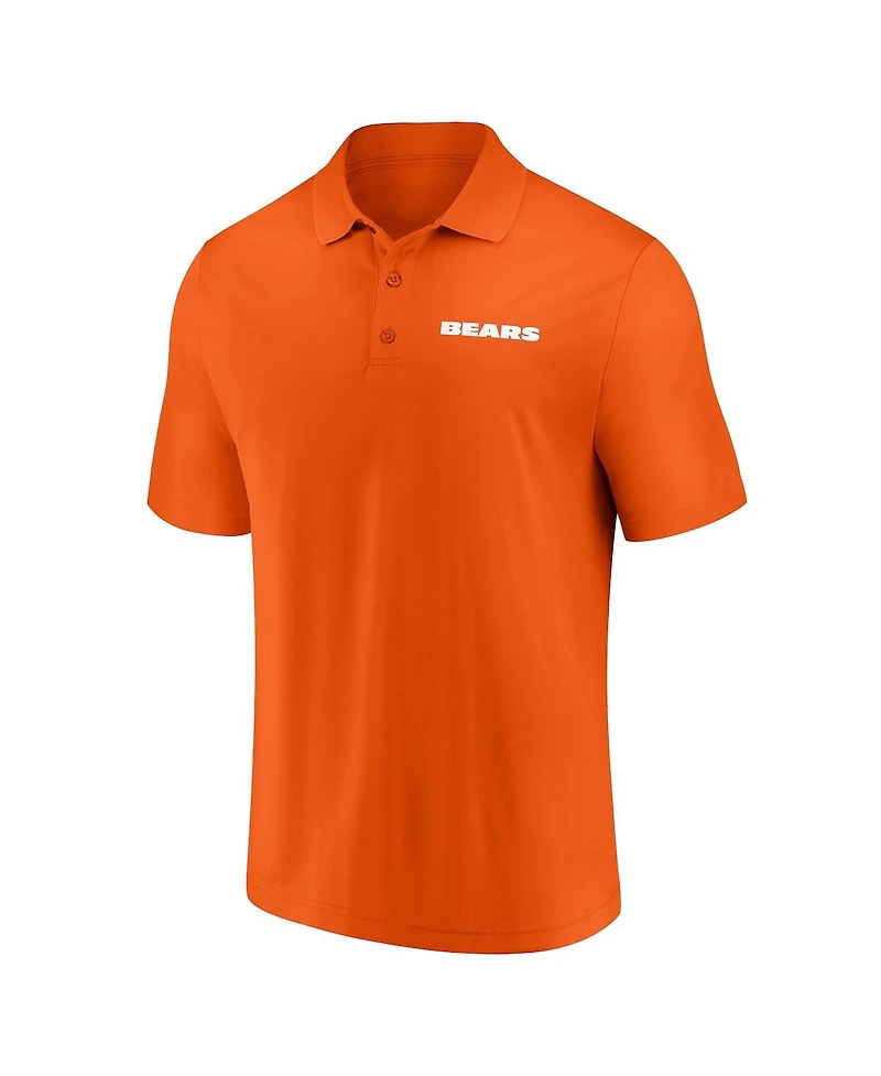 Men's Fanatics Navy, Orange Chicago Bears Dueling Two-Pack Polo Shirt Set