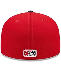 Men's New Era Red, Navy Portland Sea Dogs Marvel x Minor League 59FIFTY Fitted Hat