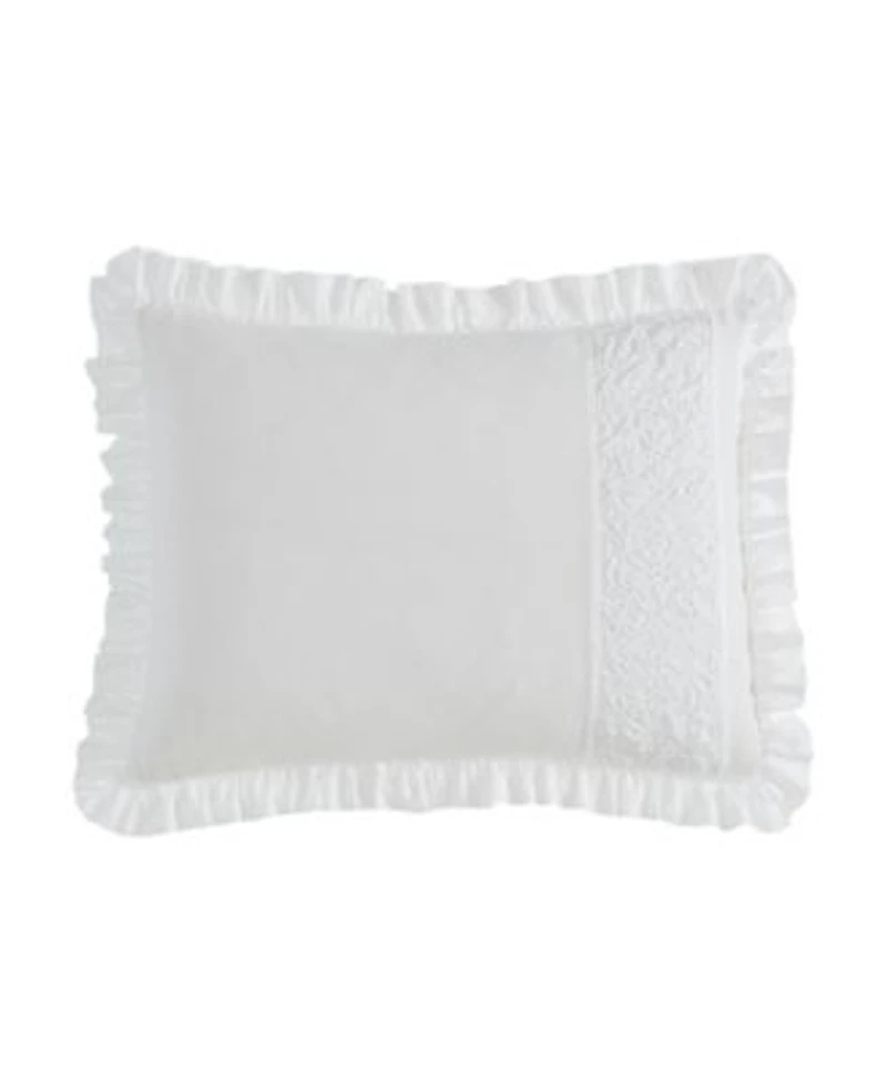 Laura Ashley Eyelet Ruffle Microfiber Comforter Set