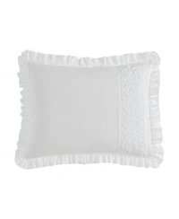 Laura Ashley Eyelet Ruffle Microfiber Comforter Set