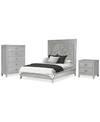 Boho Chic King 3-Pc. Bedroom Set (Bed, Chest & Nightstand)