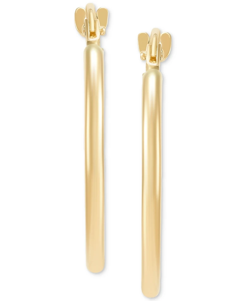 Italian Gold 2-Pc. Set Polished & Twist Style Small Hoop Earrings in 10k Gold