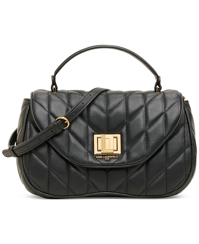 Karl Lagerfeld Paris Lafayette Small Leather Satchel