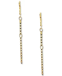 Minu Jewels Gold-Tone Box Link Chain Linear Drop Earrings