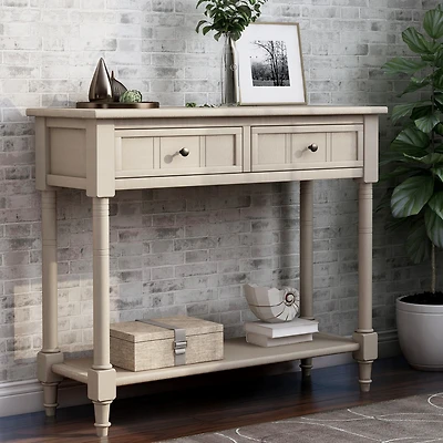 Simplie Fun Daisy Series Console Table Traditional Design With Two Drawers And Bottom Shelf (Retro)