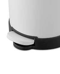 Qualiazero 6L / 1.6 Gal + 6L / 1.6 Gal Round Stainless Steel Step Can Combo - Matte White