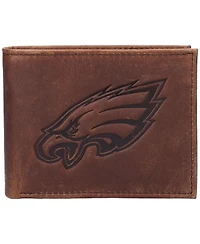 Men's Brown Philadelphia Eagles Bifold Leather Wallet